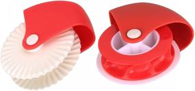 img 4 attached to 🥧 Enhanced 2-Pack Pastry Wheel Decorator and Cutter for Stunning Pie Crust Designs