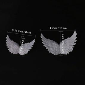 img 3 attached to 🕊️ Mini Small Angel Wings Crafts: White 3D Patches for Clothes & DIY Crafts (Set of 12)