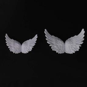 img 1 attached to 🕊️ Mini Small Angel Wings Crafts: White 3D Patches for Clothes & DIY Crafts (Set of 12)