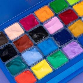 img 1 attached to 🎨 18-Piece Gouache Case: Ultimate Painting, Drawing & Art Supplies Kit