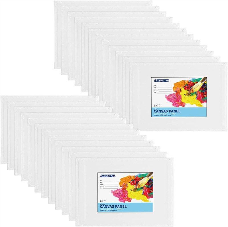 8 X 10 Inch Canvases for Painting -12 Pack Super Value Canvas Panels Blank  Art Canvas 100% Cotton,Professional Acid Free Small Canvases Boards for Oil  & Acrylic Painting