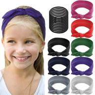 🎀 shameonjane colorful headbands for girls - 8 pack with removable bow - cute hair accessories with extra elastics logo