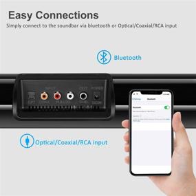 img 2 attached to Saiyin 32’’ Sound Bars for TV - Wireless Bluetooth 5.0 Stereo Speakers - Home Theater Surround Sound System - Optical/Coaxial/RCA Connection - Wall Mountable