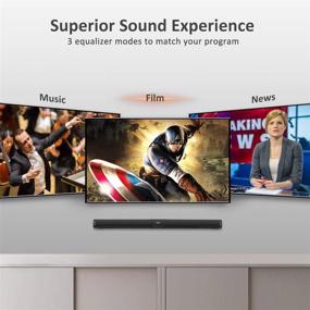 img 3 attached to Saiyin 32’’ Sound Bars for TV - Wireless Bluetooth 5.0 Stereo Speakers - Home Theater Surround Sound System - Optical/Coaxial/RCA Connection - Wall Mountable