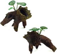 🐠 couturebridal 1 pair decaying trunk aquarium - betta fish ornament & freshwater decoration logo