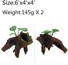 img 3 attached to 🐠 CoutureBridal 1 Pair Decaying Trunk Aquarium - Betta Fish Ornament & Freshwater Decoration