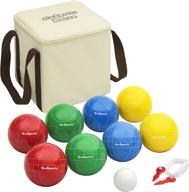 🎱 gosports backyard bocce sets: 8-ball set with pallino, case & measuring rope - classic resin, soft and light up led options available логотип