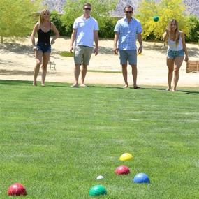 img 3 attached to 🎱 GoSports Backyard Bocce Sets: 8-Ball Set with Pallino, Case & Measuring Rope - Classic Resin, Soft and Light Up LED Options Available