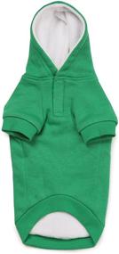 img 3 attached to 🐾 Cozy & Comfortable: Zack & Zoey Green Fleece Lined Pet Sweatshirt Hoodie