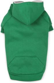 img 2 attached to 🐾 Cozy & Comfortable: Zack & Zoey Green Fleece Lined Pet Sweatshirt Hoodie