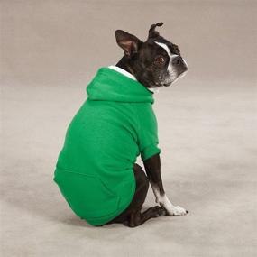 img 1 attached to 🐾 Cozy & Comfortable: Zack & Zoey Green Fleece Lined Pet Sweatshirt Hoodie