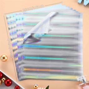 img 2 attached to 🌈 10-Piece Metallic Foil Heat Transfer Vinyl Sheets - 12 x 10 Inches HTV for T-Shirts, Hats, Clothing - Iron on HTV Crafts - Compatible with Cricut, Cameo, Heat Press Machines - Rainbow Silver