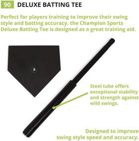 img 2 attached to ⚾ Enhance Your Hitting Skills with Champion Sports 90 Deluxe Batting Tee in Classic Black