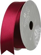 🎀 jillson roberts 1-inch double faced satin ribbon - 21 colors, burgundy - 6 spool-count (fr1008) logo