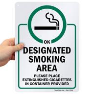 designated smoking area sign smartsign logo