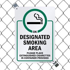 img 1 attached to Designated Smoking Area Sign SmartSign