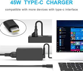 img 2 attached to 💡 Мощное зарядное устройство USB C Type-C для HP Spectre x360 13 TPN-CA01, Acer Travelmate B1, Lenovo Yoga 720/910, ThinkPad X1 Yoga5 Pro, DELL XPS12/XPS13, Acer Chromebook C732/C733 - Надежный источник питания