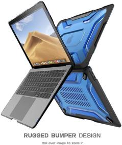 img 1 attached to 🦄 Supcase Unicorn Beetle Series MacBook Air 13 inch 2020/2018 Release (A2179 / A1932) Rubberized TPU Cover Blue - Not for M1 Version