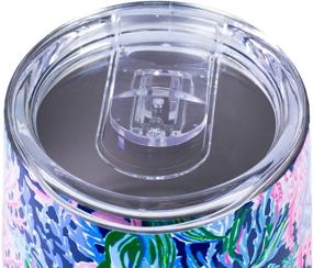 img 3 attached to 🧜 Lilly Pulitzer 12oz Insulated Stemless Wine Tumbler with Lid | Stainless Steel Travel Cup | Mermaid Vibes