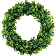 bhappy boxwood wreath 15 inch: artificial greenery for elegant indoor decor and celebrations логотип