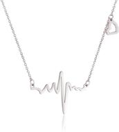 wdshow stainless heartbeat cardiogram silver tone logo