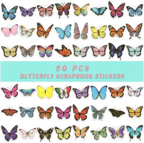 img 2 attached to 100 Aesthetic Flower and Butterfly Stickers: Scrapbook, Laptop, Water Bottle, Skateboard, Luggage Journal - Vinyl Waterproof Decals, Sticker Gifts for Adults, Women, Teens, Girls