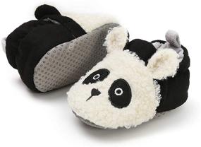 img 1 attached to BENHERO Cartoon Slippers | Prewalker Moccasins Boys' Shoes | Slippers for Kids