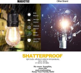 img 1 attached to 🏞️ Enhance Your Outdoor Spaces with Magictec LED Shatterproof String Lights - Commercial Grade, Weatherproof 48ft Strand for Patios, Gardens, and More - 2 Pack