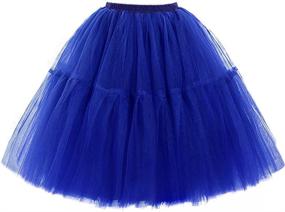 img 4 attached to 👗 Dark Gray Layered Princess Petticoat for Women's Clothing and Skirts by FOLOBE