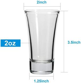 img 3 attached to 🥃 RUCKAE Clear Shot Glass Set: 2-Ounce Heavy Base Shot Glasses, Set of 12 – Cone Shaped for Your Drinking Delight!