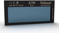 темно-затемняющая сварочная линза tefuawe с технологией true color blue, оттенок 10, 2x4.25 + 2 заменяемые наружные крышки для сварочного шлема pipeliner. логотип