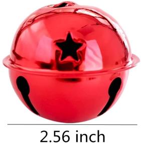 img 3 attached to llxieym 8 Piece Jingle Bells Christmas Star Bells - 2.56 Inches Craft Bells Red Ornament for Christmas DIY Decoration