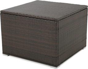 img 3 attached to 🎅 Santa Rosa Wicker Storage Box by Christopher Knight Home in Multibrown