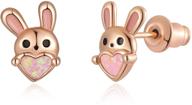 cinily earrings rabbit animal jewelry girls' jewelry logo