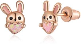 img 4 attached to CiNily Earrings Rabbit Animal Jewelry Girls' Jewelry