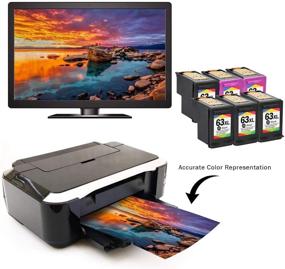 img 2 attached to 🖨️ Limeink 6 Remanufactured Ink Cartridge 63XL 63 XL High Yield for HP Envy, Deskjet, OfficeJet Printer - Black & Color