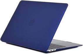 img 4 attached to Se7enline MacBook Pro 16 inch Case 2021/2020/2019 - Frosted Smooth Hard Shell Protective Laptop Cover for Mac Pro 16-inch Retina Display Model A2141 with Touch Bar Touch ID in Navy Blue