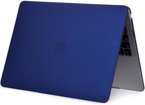 img 1 attached to Se7enline MacBook Pro 16 inch Case 2021/2020/2019 - Frosted Smooth Hard Shell Protective Laptop Cover for Mac Pro 16-inch Retina Display Model A2141 with Touch Bar Touch ID in Navy Blue