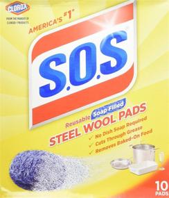 img 1 attached to 🧽 S.O.S Steel Wool Soap Pads (20 Pads, 2 Packs) - Versatile Cleaning Tool for Tough Stains and Grease