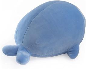 img 3 attached to 15-inch Mango Steam Soft Plush Pillow Stuffed Animal (Seal, Blue) - Irresistibly Cute and Kawaii!