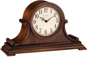 img 2 attached to Bulova B1514 Asheville Mantel Clock: Elegant Brown Cherry Design + Superior Timekeeping
