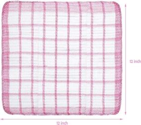 img 3 attached to 🧽 Boao 12 Pieces Kitchen Dish Cloths—Washable Cleaning Cloth for Dishes, Glass, and Home—12x12 Inch Towels, 4 Color Options