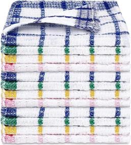 img 4 attached to 🧽 Boao 12 Pieces Kitchen Dish Cloths—Washable Cleaning Cloth for Dishes, Glass, and Home—12x12 Inch Towels, 4 Color Options