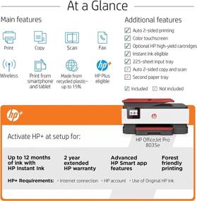 img 1 attached to 🖨️ HP OfficeJet Pro 8035e Wireless Color All-in-One Printer (Coral) with up to 12 months Instant Ink and HP+ Features (1L0H8A)