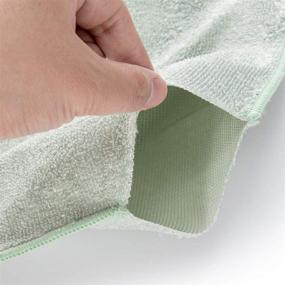 img 3 attached to 🧽 Bamboo Dish Cloths - 25 x 25cm Dish Rags, Double-Layered, Well-Made, Durable, Highly Absorbent, Easy to Clean (6 Pack)