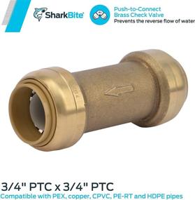 img 3 attached to 🦈 SharkBite Brass Check Valve, 3/4 inch x 3/4 inch, Push-to-Connect Copper, PEX, CPVC - U2016-0000LFA
