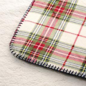 img 1 attached to Kingole Premium Double-Layer 580 GSM Luxury Plaid Sherpa Blanket: Super Soft, Cozy Plush Reversible Extra Warm Blanket for Couch/Bed (Liz Plaid, Throw 50x60)