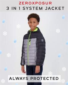 img 2 attached to Boys' ZeroXposur Puffer Jacket with Fleece Elastic - Jackets & Coats