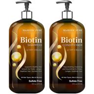 🌟 majestic pure biotin shampoo and conditioner set - dht blocker complex for healthy hair growth, hydrating & nourishing, sulfate free - 16 fl oz each, suitable for men & women logo