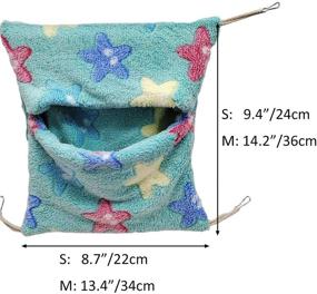 img 3 attached to Small Pet Hanging Nap Sack Sleep Bag Bed - Oncpcare Envelope Shape, Ideal Guinea Pig & Sugar Glider Cage Hammock, Critter Bedding & Accessories